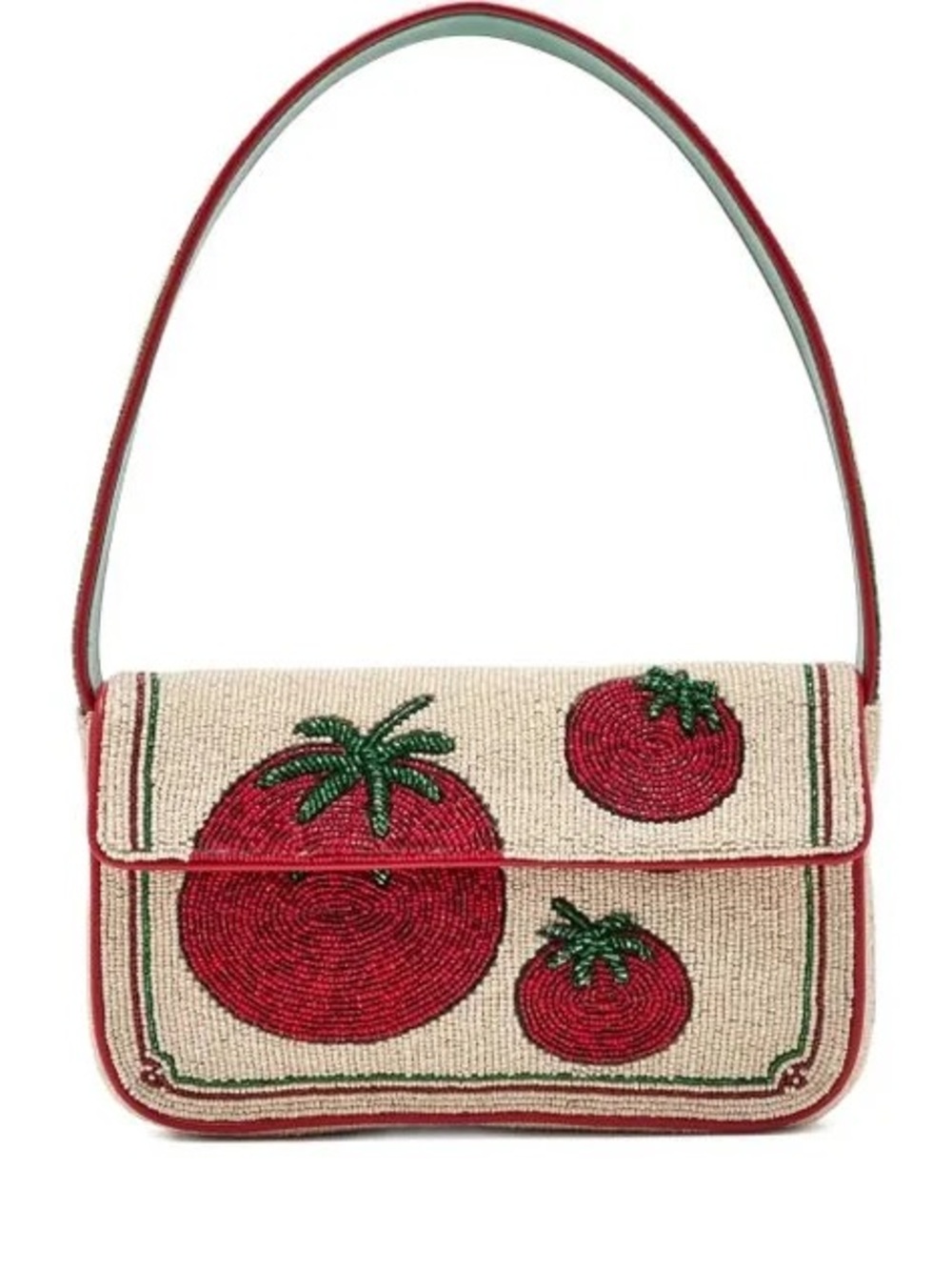 STAUD Tommy Beaded Tomato Bag
